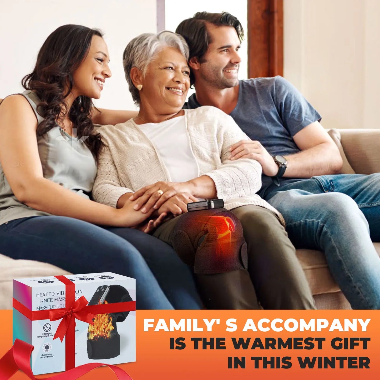 Electric Heated Vibration Knee and Shoulder Massager with Hot Compress for Pain Relief and Physiotherapy