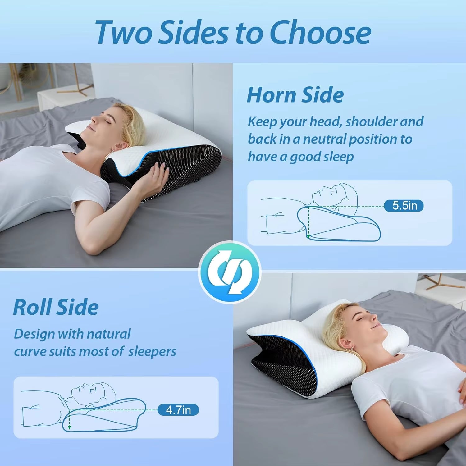 Ergonomic Cotton Snack Pillow with Comfortable Sleep Design, Soft and Lightweight, Ideal for Side, Back, and Stomach Sleepers